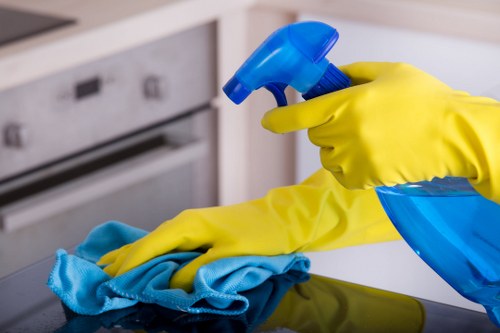 Trained Stamford Hill carpet cleaner inspecting a room before cleaning